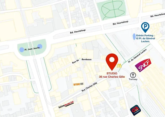 Avec Balcon & Parking Gratuit - Gare *